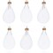 Set of 6 Clear Glass Waterdrop Finial Christmas Ornaments